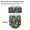 thumbnail image 7 of COEQINE Musical Instruments Toilet Lid Dust Cover Set Stretchable Machine Washable Replacement with a 2-Piece Toilet Cover Set for Home Bathroom Decoration, 7 of 7