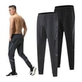 thumbnail image 3 of Mens Sport Pant Zipper Pockets Training Bodybuilding Trouser Quick Dry Fitness Running Long Pants Letter Printing Gym Sweatpants, 3 of 6