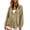 Khaki, variant on Women's Ribbed Knit Zip Up Hoodie Long Sleeve Drawstring Hooded Sweater Jacket