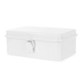 thumbnail image 4 of Frcolor Hinged Desktop Box Rectangular Tins Container Tin Stationery Lid Organizer Metal Nesting, 4 of 7