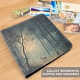 thumbnail image 4 of FORMRS 3 Ring Photo Album 4"x6" Self Adhesive Large Capacity PU Leather Cover, Retro Forest, 4 of 8