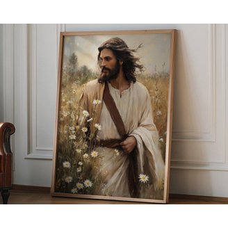 Jesus Christ In The Garden Of Gethsemane Sacred Picture Poster - 8x11 Inch Religious Wall Art 3 thumbnail image