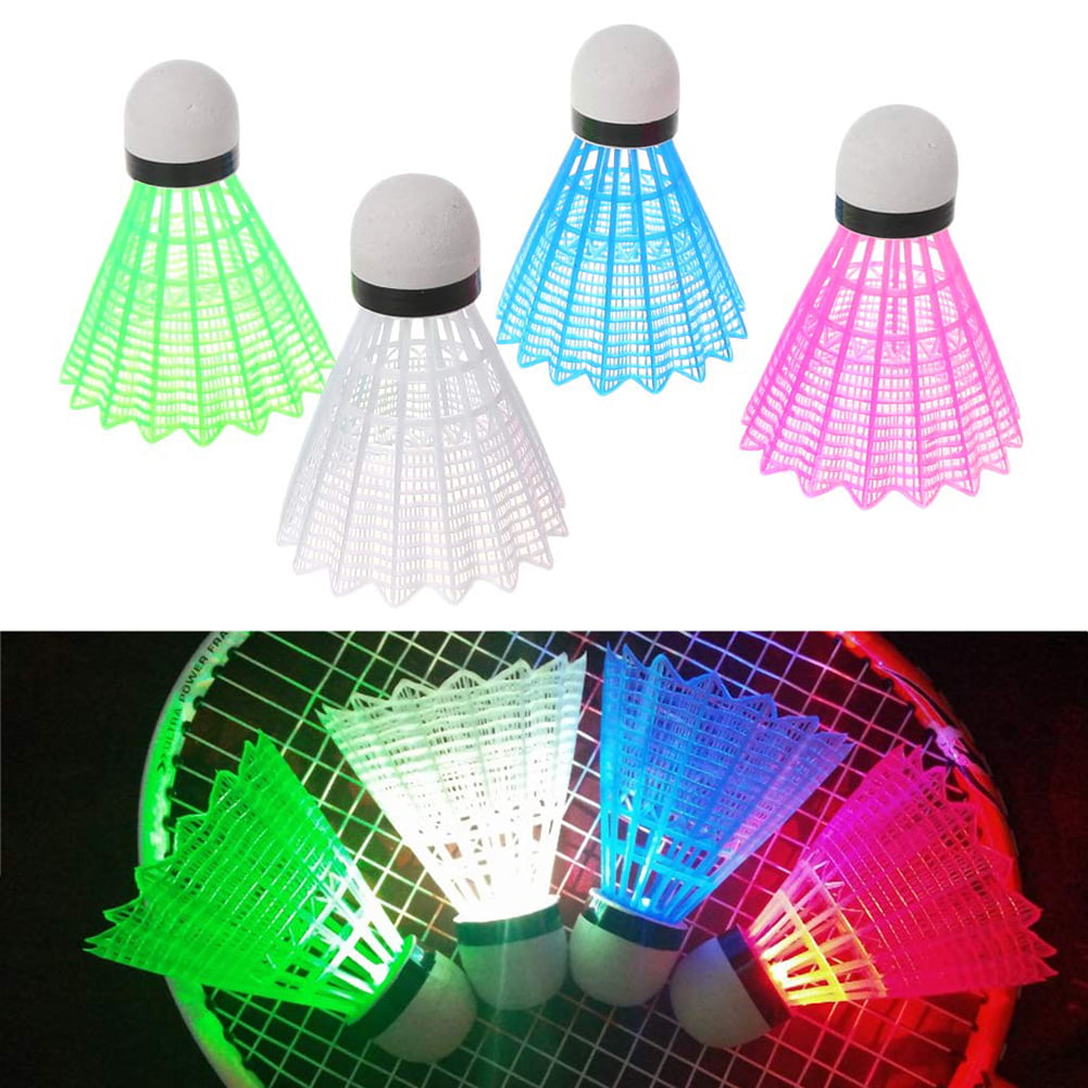 HD_ 4Pcs Creative LED Light Badminton Balls Plastic Outdoor Sports Shuttlecocks* 