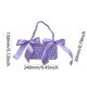 thumbnail image 3 of Bolso Punto Ganchillo Con Lazo para Mujer Hombro Color Sólido Ir Compras () Púrpura, 3 of 3