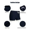 thumbnail image 6 of COOFANDY Men's Swimwear Swimsuits Solid Basic Swim Boxer Trunks Board Shorts with Zipper Pockets, 6 of 8