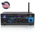 thumbnail image 3 of Pyle PTA2 2 x 40W Home Stereo Mini Bluetooth Power Amplifier with Remote Control, 3 of 10
