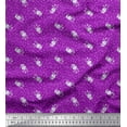 thumbnail image 1 of Soimoi Purple Moss Georgette Fabric Artistic Flower & Dots Print Fabric by the Yard 42 Inch Wide, 1 of 3