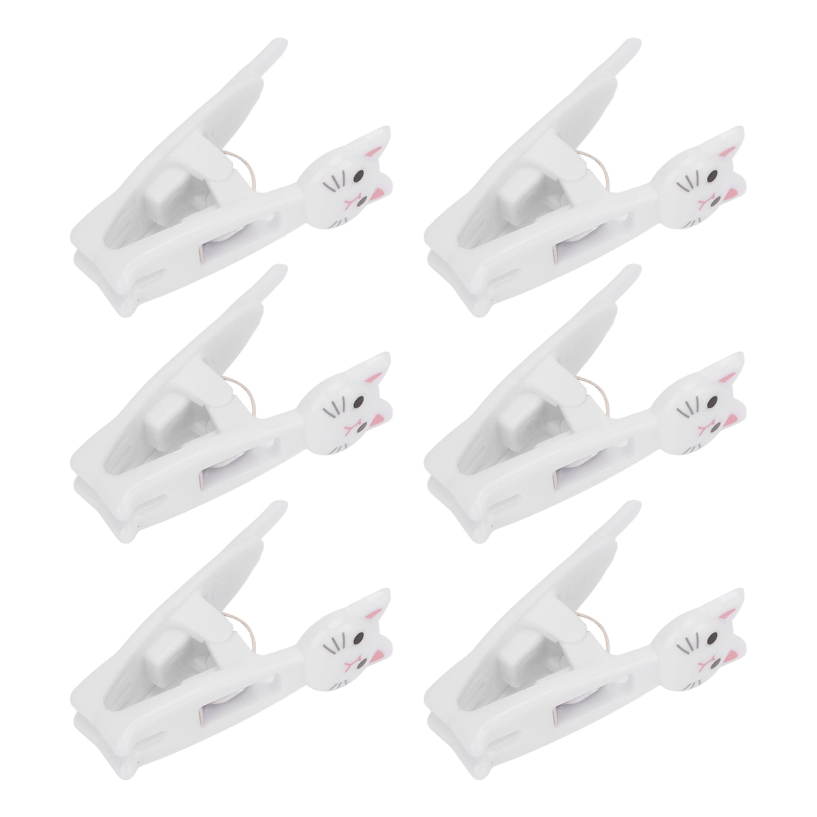 6Pcs Cat Shaped Bag Clips, Small Cat Chip Clips, Paper Clamp, Anti Slip ...