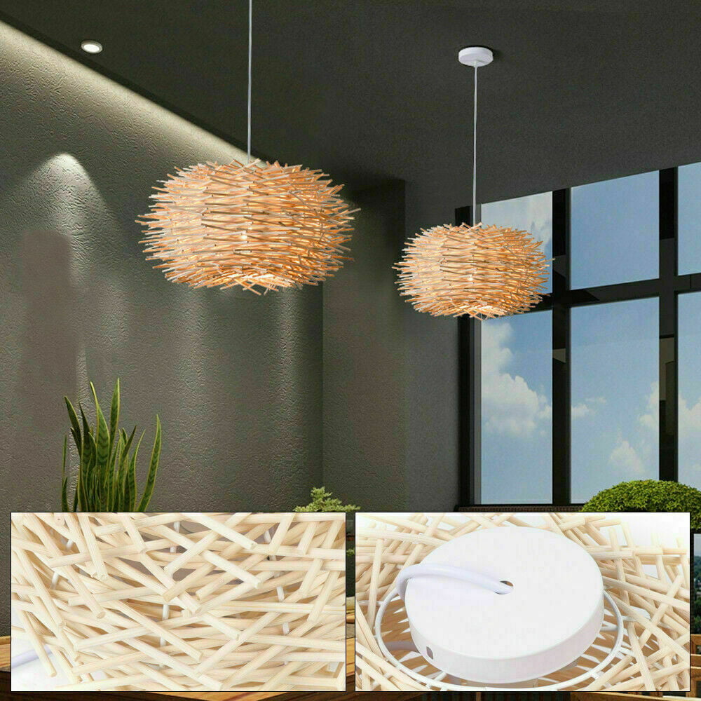 Golden Weaving Pendant Lamp Bird Nest, Bird Nest Chandelier Nursery