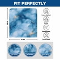 thumbnail image 6 of Marble Texture Chair Back Covers Set of 8, Blue Gold Crack Abstract Gradient Art Stretch Dining Chair Back Slipcovers Removable Seat Cover for Kitchen Restaurant Hotel Cafe, 6 of 9