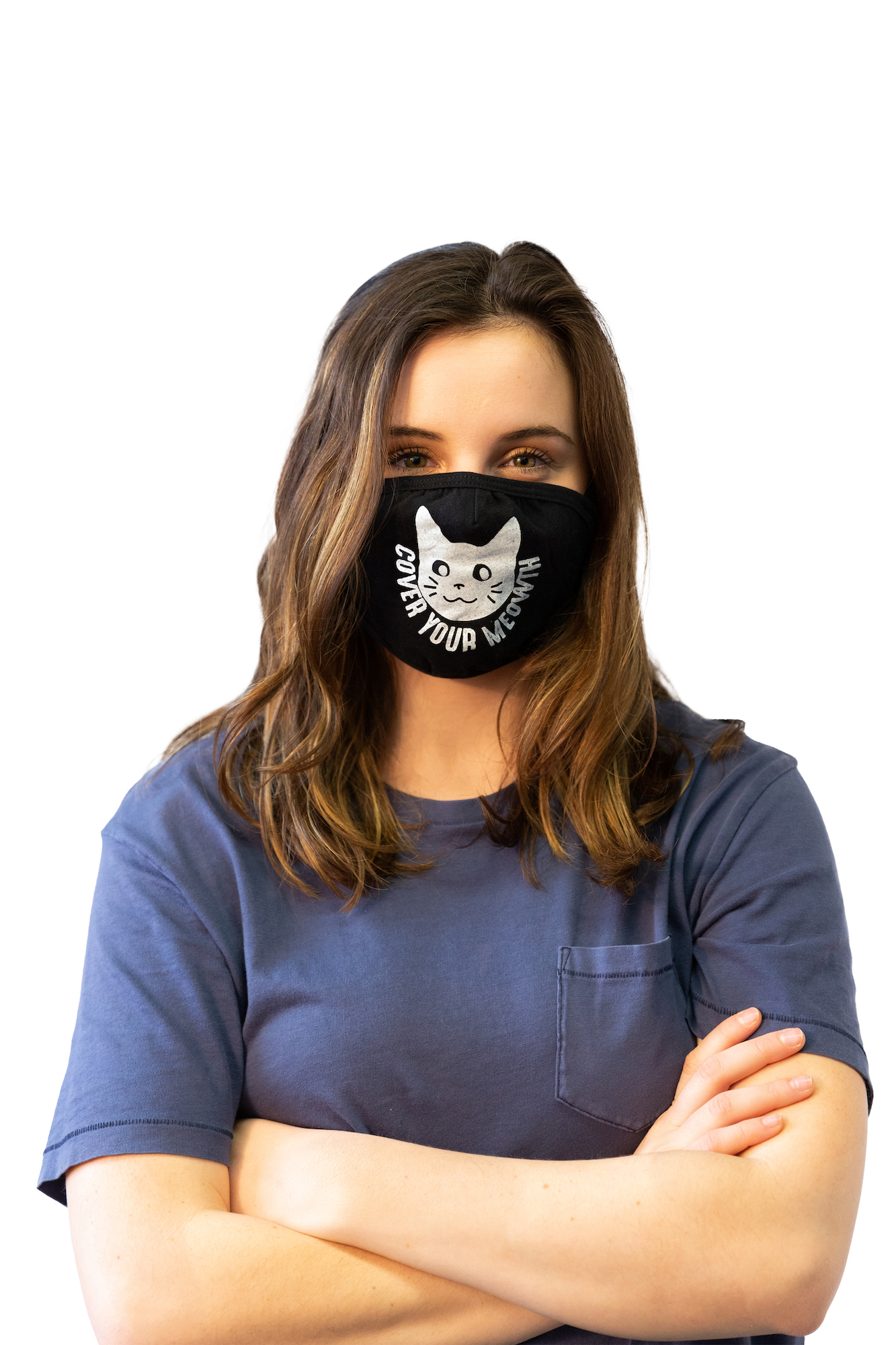 Cover Your Meow Face Mask Funny Crazy Cat Lady Graphic Novelty Nose And Mouth Covering - image 2 of 7