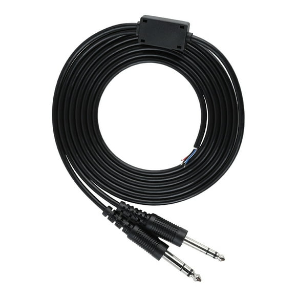 Aviation Headphone Headset Replacement Cable Dual GA Plug 2 Meter DIY Aircraft Audio Cable