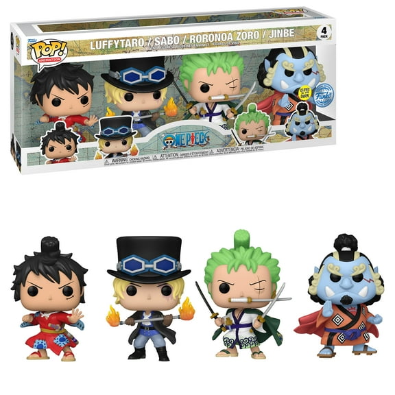 Funko POP! Animation One Piece Luffytaro / Sabo / Roronoa Zoro / Jinbe (4pack) GITD Exclusive