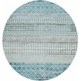thumbnail image 2 of Hauteloom Pinamopoan Living Room, Bedroom Machine Washable Area Rug - Bohemian, Transitional - Teal, Black, Blue - 6'7" Round, 2 of 12