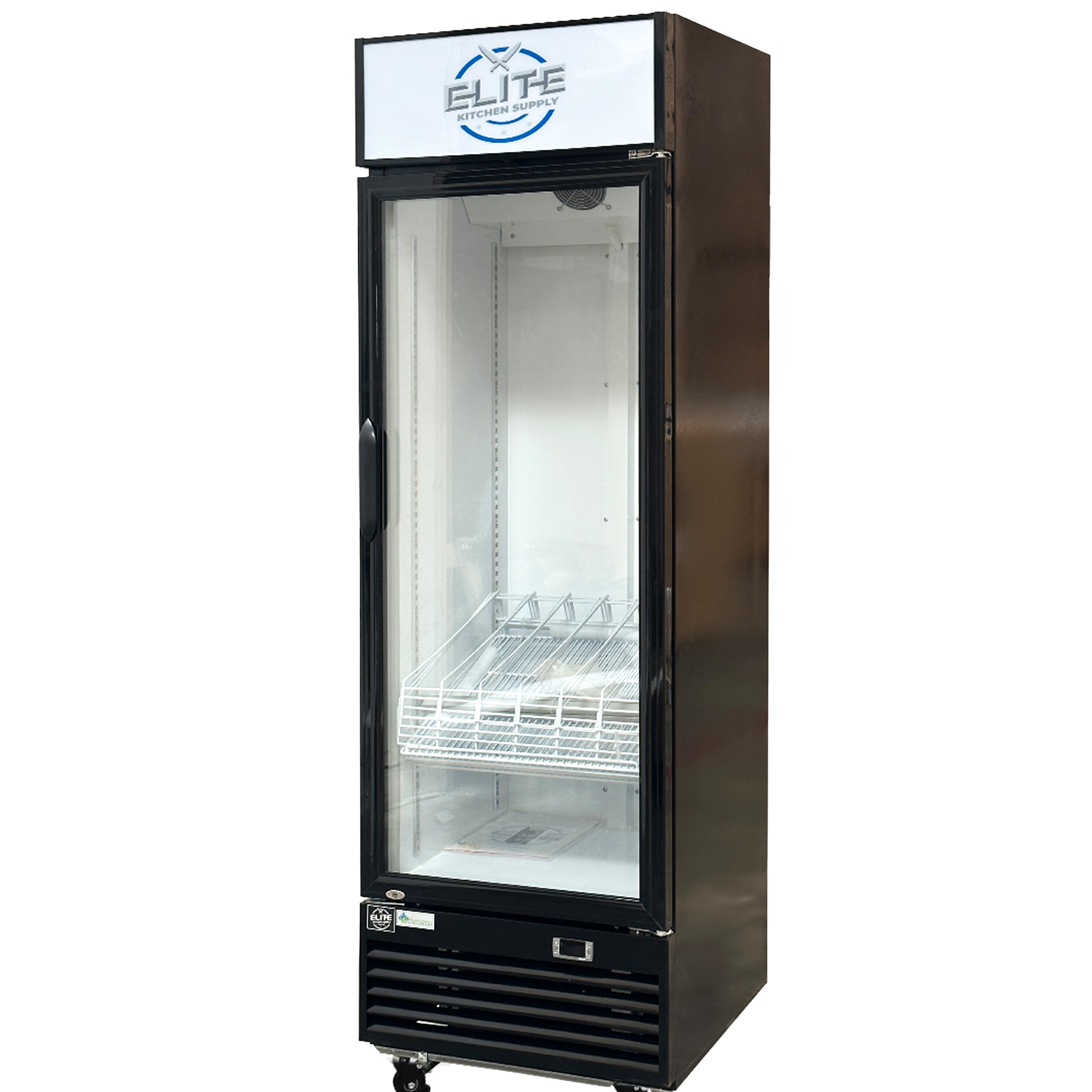 Elite Kitchen 25-Inch Commercial Glass Door Display Refrigerator, 14.72 Cu.Ft, NSF Refrigerator