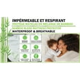 thumbnail image 2 of Nola Home Bamboo Waterproof Mattress Protector Hypoallergenic & Breathable Mattress Cover  with Elastic Sides to Grip Under Mattress, Double, 2 of 7