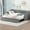 Gray + Upholstered + Twin XL, variant on [Luckynote]Twin XL Size Extendable Upholstered Daybed with Two Storage Drawers and LED Light,Twin XL to King Daybed,Gray