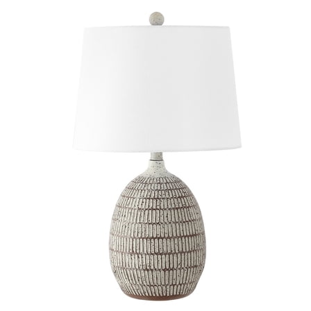 SAFAVIEH Dewlen 24 in. Bohemian Table Lamp, Brown/White