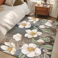 thumbnail image 4 of Rectangle Area Rugs 4 x 6 Ft, White Floral Non-Slip Residential Carpet, Spring Farmhouse Vintage Flower Leaf Plant Indoor Crawling Mats Runner Rugs for Living Room/Dining Room/Bedroom, 4 of 8
