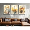 thumbnail image 3 of Jesus Canvas Wall Art Bible Stories Wall Decor God Resurrection Ascension Painting Pictures Empty Tomb Cross Poster Prints for Bedroom Prayer Room Church Easter Home Decoration（Only canvas）, 3 of 6