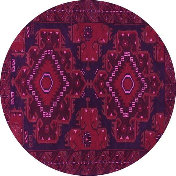Ahgly Company Indoor Round Persian Pink Traditional Area Rugs, 3' Round