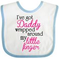 thumbnail image 3 of Inktastic I've Got Daddy Wrapped Around My Little Finger Girls Baby Bib, 3 of 4