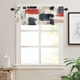 thumbnail image 3 of nqOlkjepod Black Abstract Farmhouse Short Window Curtain Valances, Geometric Grey Oil Painting Art Rod Pocket Kitchen Valances for Living Room Bedroom Bathroom Cafe, 1 Panel - 60" x 18", 3 of 8