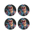thumbnail image 2 of Balery 4 Pcs Blue Dinosaurleather Coasters Set, Drink Table Cup Coasters For Living Room Kitchen Coffee Decor, 2 of 9