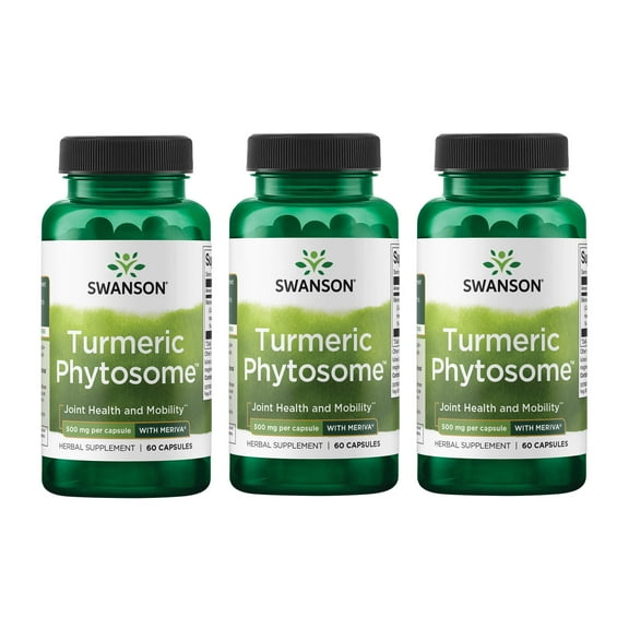 Swanson Turmeric Phytosome with Meriva 500 Milligrams 60 Capsules 3 Pack