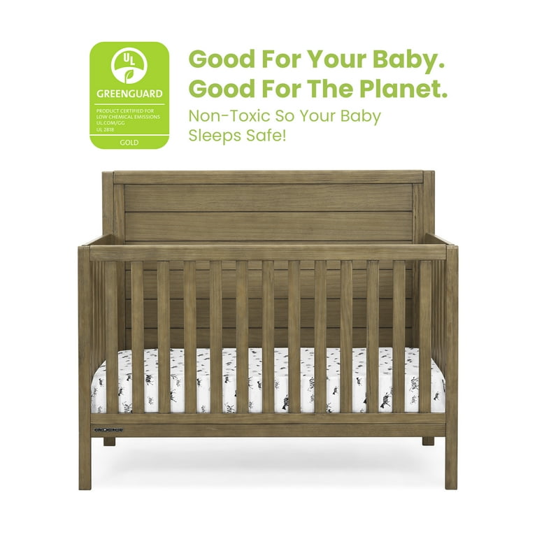 Delta Children Cambridge 4 in 1 Convertible Greenguard Gold Certificed Crib Rustic Acorn Walmart
