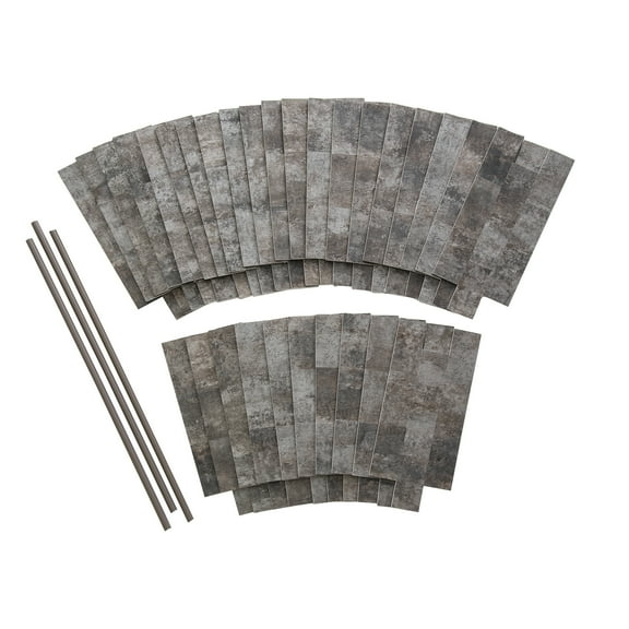 Aspect Collage 14in x 6in Peel and Stick Backsplash in Ancient Cork 15 Sq Ft Kit