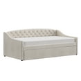 thumbnail image 2 of Zoey Tufted Upholstered Twin Daybed with Trundle, Beige, by Hillsdale Living Essentials, 2 of 10