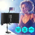 thumbnail image 3 of Foldable Microphone Isolation Shield 5-Panel Mic Sound Absorbing Foam Reflector with 3/8 Inch & 5/8, 3 of 8