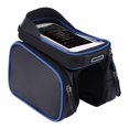 thumbnail image 2 of Bolsa impermeable para sillín de bicicleta con pantalla táctil de 6,2 pulgadas, bolsas para manillar de ciclismo de TPU, funda para bicicleta (azul), 2 of 8