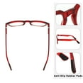 thumbnail image 4 of Bold-Design Thick-Framed Oval Lightweight Reading Glasses Flexible Spring Hinge Anti-Slip Temples Comfort In Vogue, 4 of 6