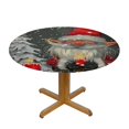 thumbnail image 3 of Orinice Gnome Presents Snow Round Table Cover Stain Resistant Washable Indoor Outdoor Tablecloth Kitchen Dining Wedding Parties 100% Polyester Fiber Christmas Theme 31-35, 3 of 8