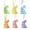 F, variant on SLYNSHome 12Pcs Easter Bunny Egg Ornaments Colorful Foam Rabbit Colorful Foam Bunny Glitter Easter Tree Decorations Home Party DIY Crafts