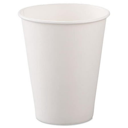 Solo Single-Sided Poly Paper Hot Cups 8 oz White 50/Bag 20 Bags/Carton 378W-2050