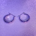 thumbnail image 6 of Silver Plated Hypoallergenic Chunky Hoop Earrings for Women, Thick Wide Small Earrings Gift for Mom, 6 of 7