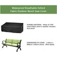 thumbnail image 5 of Namzi 2/3/4 Seater Outdoor Bench Cover, Polyester Fabric Waterproof Anti-UV Dustproof Garden Patio Bench Seat Cover Furniture Protector with Drawstring Cord and Storage Bag, 5 of 5
