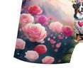 thumbnail image 5 of Hello Valentine’s Day Bernese Mountain Dog Flower Crown Romantic Pink Floral All Over Print Boxer Briefs Underwear for Men Dad Berner Lover Gifts - 00031, 5 of 6
