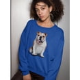 thumbnail image 2 of English Bulldog Sitting Sweatshirt Women -SPIdeals Designs, Female Small, 2 of 4