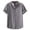 Gray, variant on Summer Men's Solid Color Standing Collar Short Sleeved Shirt Mens Summer Shirts