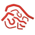 thumbnail image 3 of Kit de manguera de radiador de silicona, tubo de radiador, juego de tubos de manguera de calentador de refrigerante de agua para CR‑X 1988 a 1991, Rojo, 3 of 5