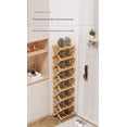 thumbnail image 5 of SHIBAILI 5-Tier Bamboo Folding Shoe Rack - No Assembly, Space-Saving(Black), 5 of 9