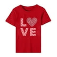 thumbnail image 6 of Fesfesfes T Shirt for Women's Valentine's Day Love Printed Short Sleeved T-shirt Top Short Sleeved Round Neck Top/Shirt Crew Neck T Shirts for Women 2XL(US:12), 6 of 6