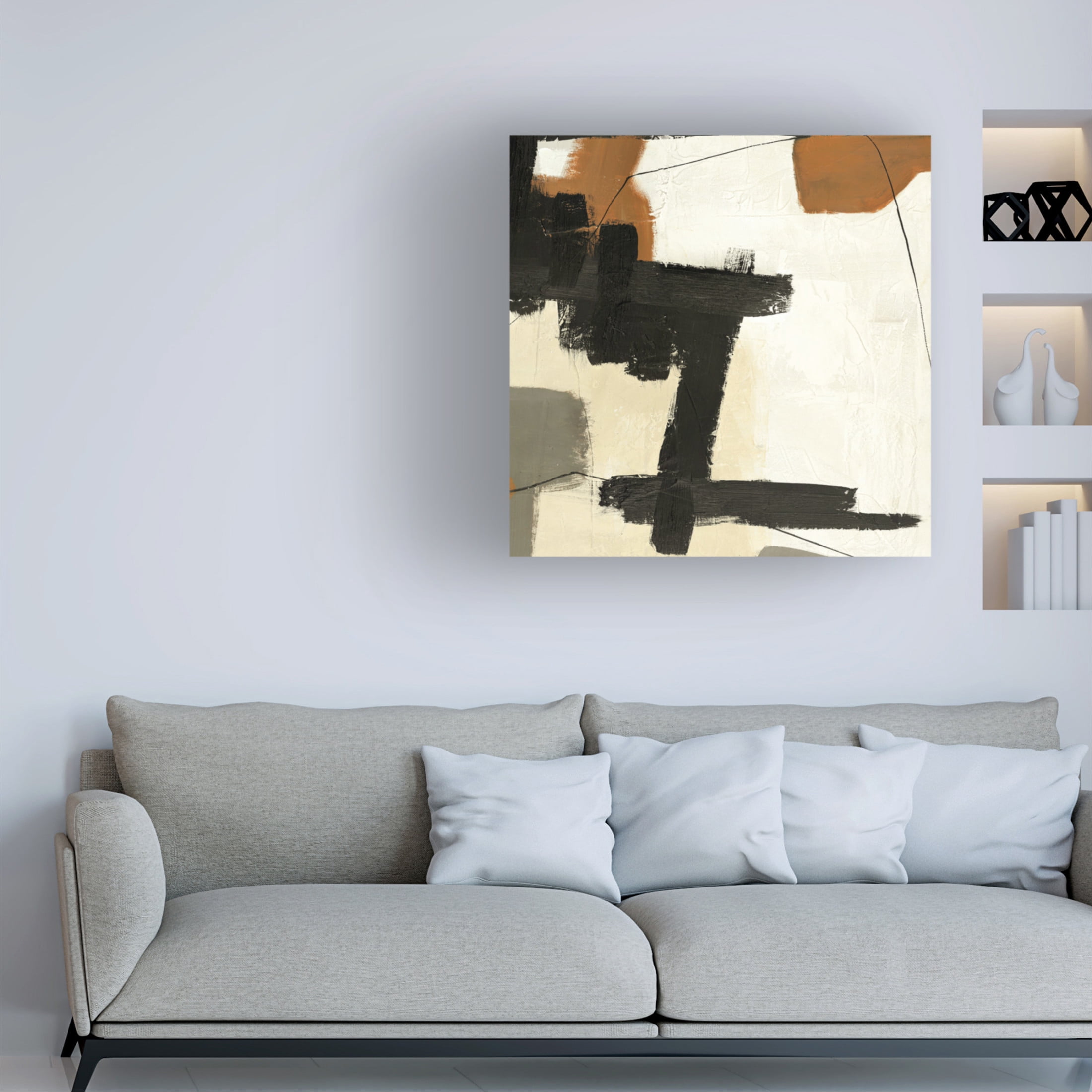 Canvas Wall Art - Design Fabrikken 'Climbing Up' Wall Art for Living Room, Bedroom, or Office Décor by Trademark Fine Art - 14 x 14 Inches