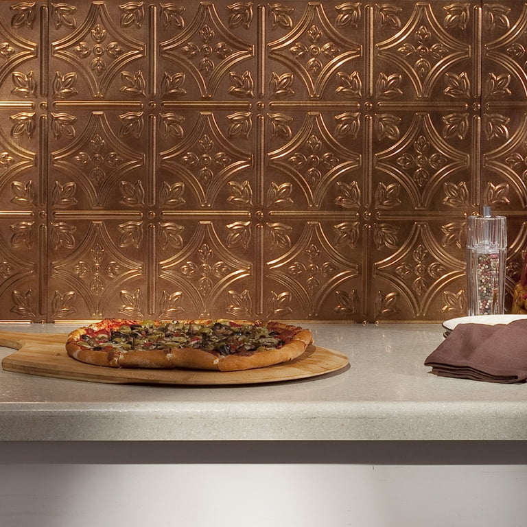 Fasade® Traditional 1 Antique Bronze Backsplash Kit - 15 Sq. Ft.