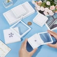 thumbnail image 3 of 6Pcs 2 Sizes Gemstone Display Box White Diamond Display Case Jewelry Box Container with Clear Window for Treat Gems Coins Diamond Valentine's Festival Gift Packing, 3 of 6