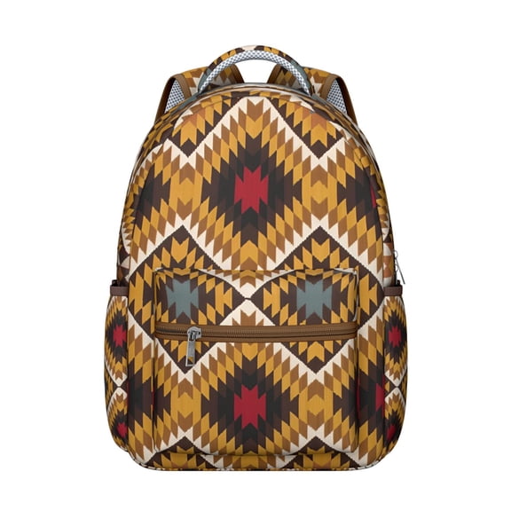 Bohemian Style Artistic Pattern Student’s Backpack, Durable Composite Oxford Cloth, Waterproof and Adjustable Straps, Large Capacity Multipurpose Bag for School and Travel